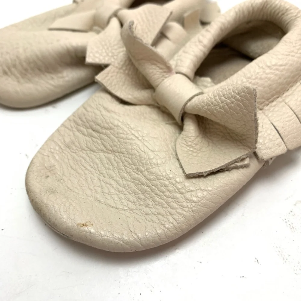 GENUINE LEATHER Soft Baby Moccasins Shoes Slippers